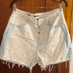 Wild Fable Blue Bleached White Jean Shorts Distressed High-Waisted